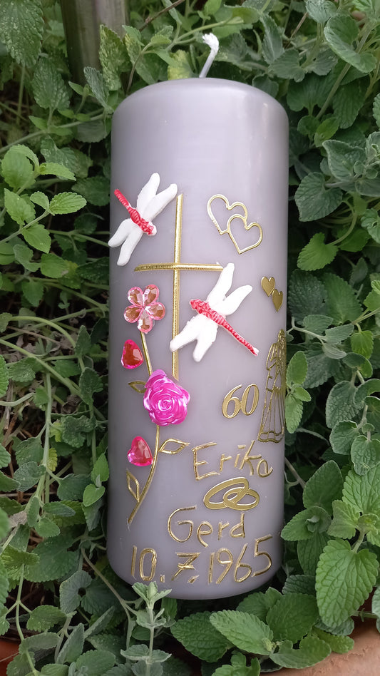 Jubiläumskerze zur Hochzeit